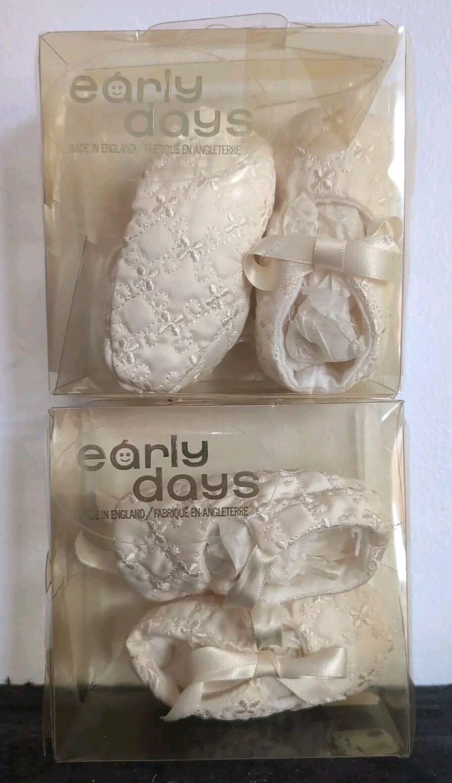 Ribbons Christening Cream Ivory