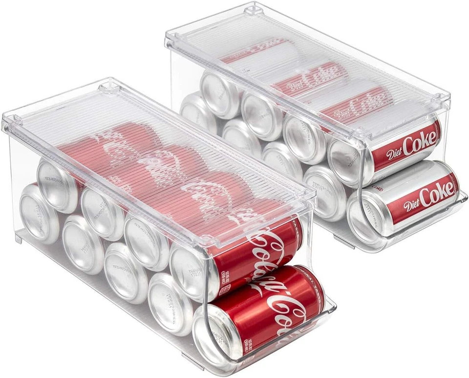Organizador de latas de refresco Sorbus para refrigerador - Apilable con tapa - Tiene capacidad para 36 latas Foto 4 de 4
