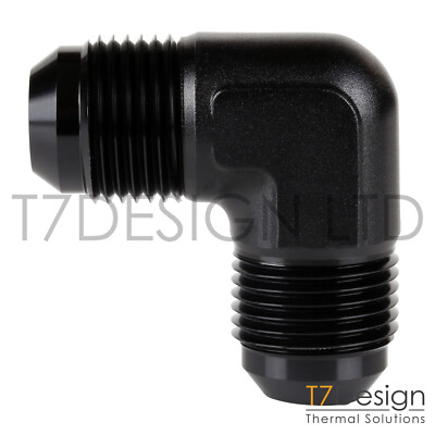 AN4 90 Grad Stecker auf Stecker geschmiedet Winkel Adapter Fitting -4 AN04 JIC schwarz