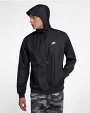 Nike NSW Windrunner Hooded Full-Zip Jacket Black 727324-010 Men s Size S SMALL