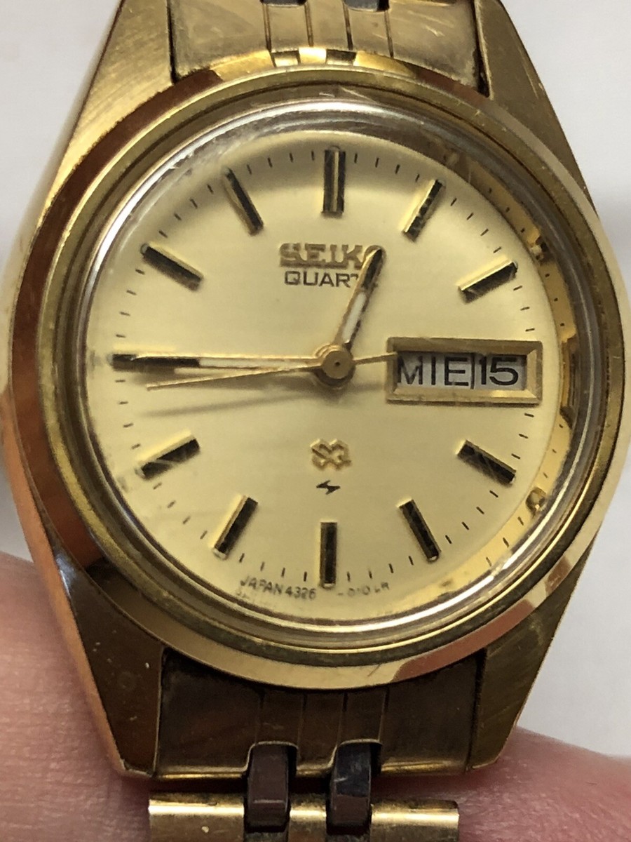 SEIKO VINTAGE クォーツ 金 ゴールド スモセコ 腕時計 レディース SEIKO 腕時計 セイコー レディース腕時計 金色 ゴールド 上品