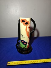 Crown Devon Flower Vase Handpainted Poppy Bernadette Eve Art Deco Style