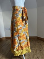Stunning wraparound Long Maxi Made Yellow Skirt BohoIndianBoho Free Size