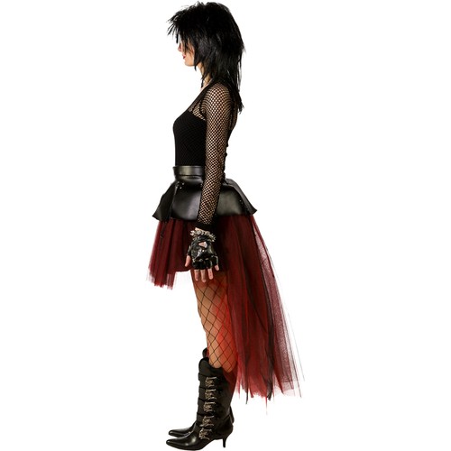 Gonna punk in tulle da donna rocker donna gonna punk rosso-nero L-XL 44 - 50 - Foto 5 di 6