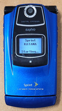 Sanyo Katana SCP-6600 - Blue Sprint Very Rare Cellular Flip Phone
