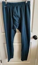 Cabela's Fleece Pants Mens M Green Base Layer Warm Winter Long John