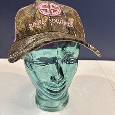 Simply Southern Hat Baseball Cap Womens OS Teal Blue Preppy Sorority Beach READ