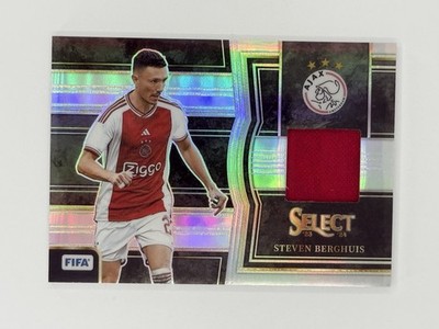 STEVEN BERGHUIS 2023-24 SELECT FIFA MEMORABILIA RED PATCH SILVER PRIZM AJAX