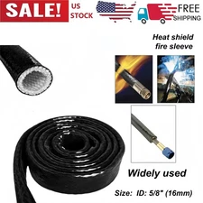 5/8" Heat Shielded Fire Armor Sleeve Silicone Coated Fiberglass Heat Protection
