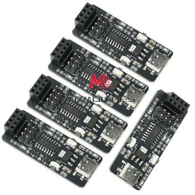 5pcs ESP-01S ESP8266 Serial WiFi Module Adapter Program Download Debugging Board