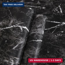 Abyssaly Black Marble Contact Paper Peel and Stick Self Adhesive Wallpaper  Mar