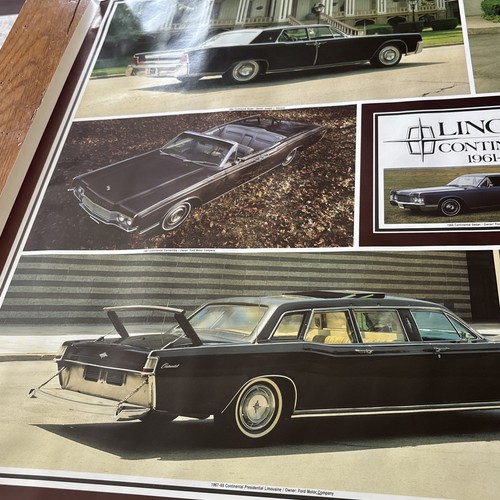 1985 Lincoln Continental 1961 -1969 History Very Rare Car Poster 36”x24” - Bild 5 von 6