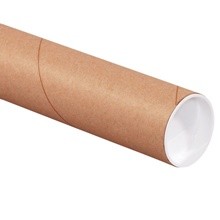2 1/2 x 24" Kraft Mailing Tubes with Caps-Pack of 34