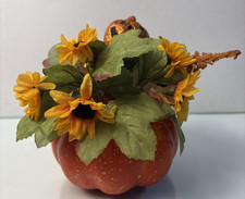 Fall Pumpkin Floral Arrangement Sunflowers Fa...