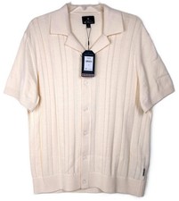 Ben Sherman Men's Textured Knit Shirt/Sweater Limestone Size M NWT 109