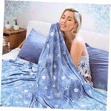  Cooling Blanket with Double Sided Cold Effect, Lightweight Twin 60"x90" Ocean
