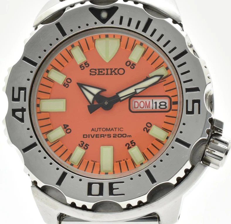 [NEAR MINT] SEIKO Orange Monster 7S26-0350 42mm Automatic Men's Watch From JAPAN