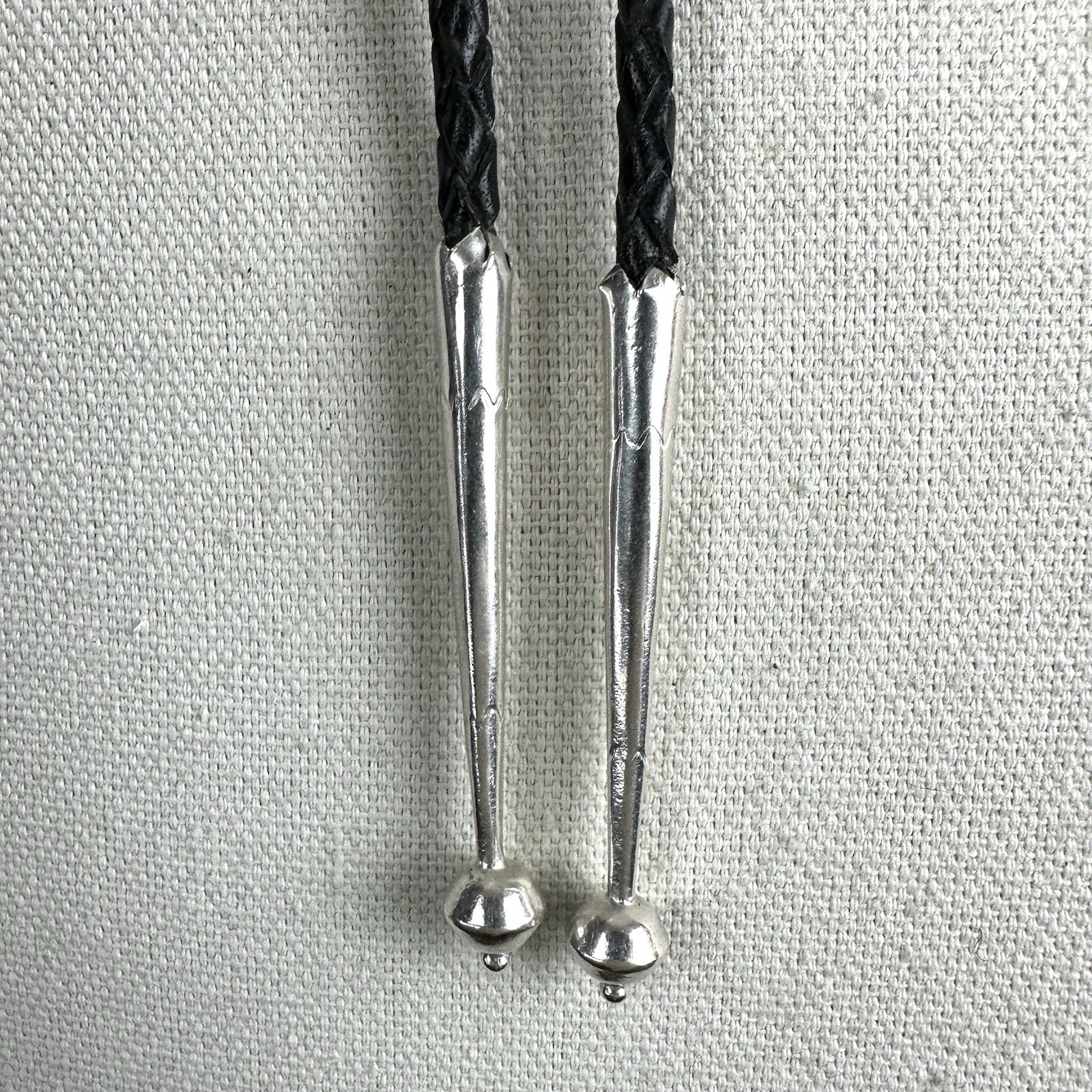 Tremendous Vintage Turquoise Stone Sterling Silver Western Bolo Tie