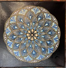 Hand painted dot Mandala