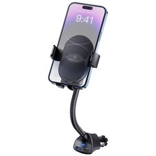 Cigarette Lighter Phone Holder, 360  Rotating Car Mount Cradle with Dual USB ...