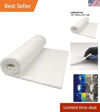 High-Performance Ceramic Fiber Insulation Blanket - 2400&deg;F Fireproof, 1/4" Thick