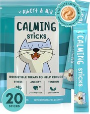 Cat Calming Treats Lickable Anxiety Relief Chicken Vet Recommended 20 Pack