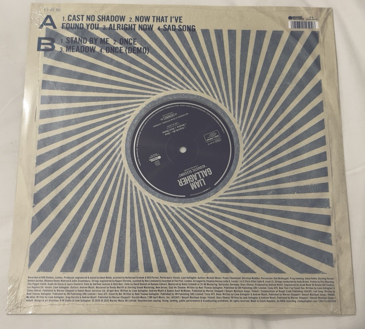 Liam Gallagher Acoustic Sessions Silver Blue Vinyl RSD 2025