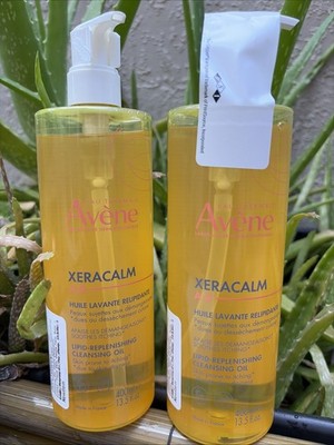 Lot of 2 Avene Xeracalm A.D Lipid Replenishing Cleansing Oil  13.5oz Exp. 7/26