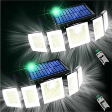Solar Lights Outdoor Waterproof Motion Sensor - 416 LEDs 3000 Lumens Super Br...