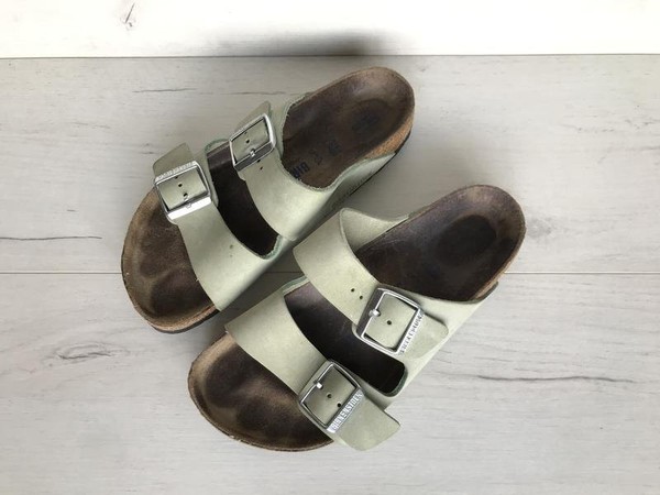 Women Birkenstock Sandals Green Nubuck 38