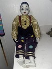 Retro Antique Madame Verte Design Bisque Doll Clown Ceramic — photo 1
