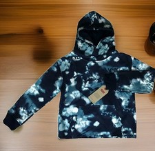 Levi's Boys Hoodie Pullover Blue Tie Dye Front Pouch Pocket Relaxed Sz 6 Levis
