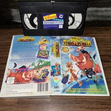 Walt Disney Timon & Pumbaa Rund um die Welt VHS-Kassette Mit Hologramm Sehr Gut 
