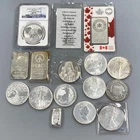 15 Troy Ounces .999 Silver Coins,Bars,Rounds nice mix L24602