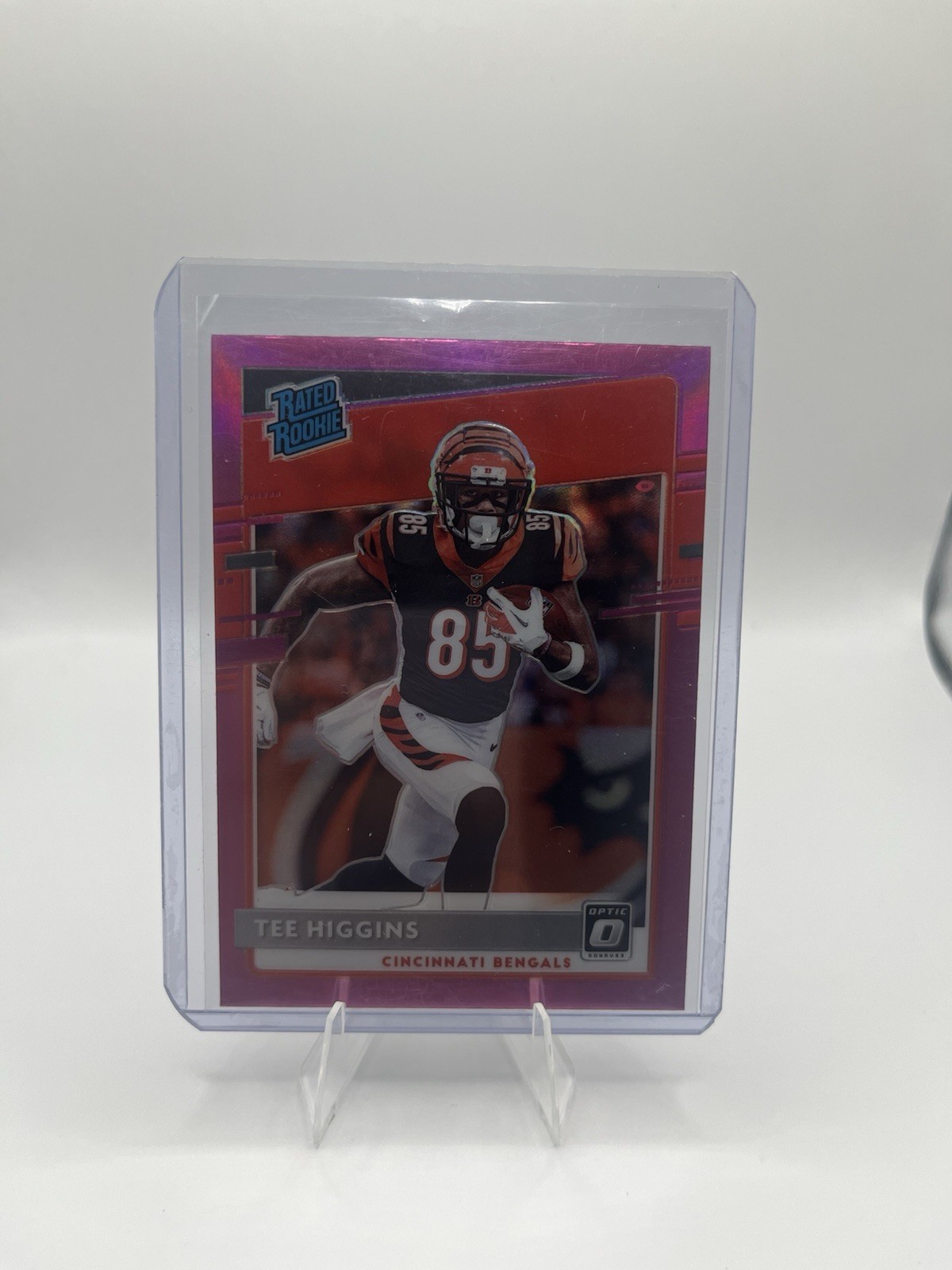 2020 Panini Donruss Optic - Rated Rookies Tee Higgins #160 Pink Prizm (RC)