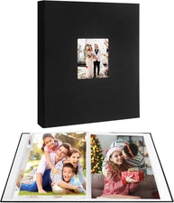 Photo Album 8.5X11 Holds 68 Photos, 8.5X11 Photo Album Book Linen Cover with Fro