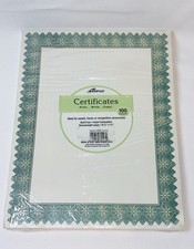 AMPAD Certificates Blank Heavyweight Paper 100ct Ornamental Boarder 8.5 x 11 NOS