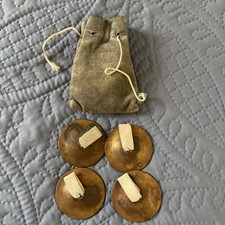 Finger Cymbals, 4Pcs Belly Dance Finger Cymbals Brass Finger Dancing Zills Music