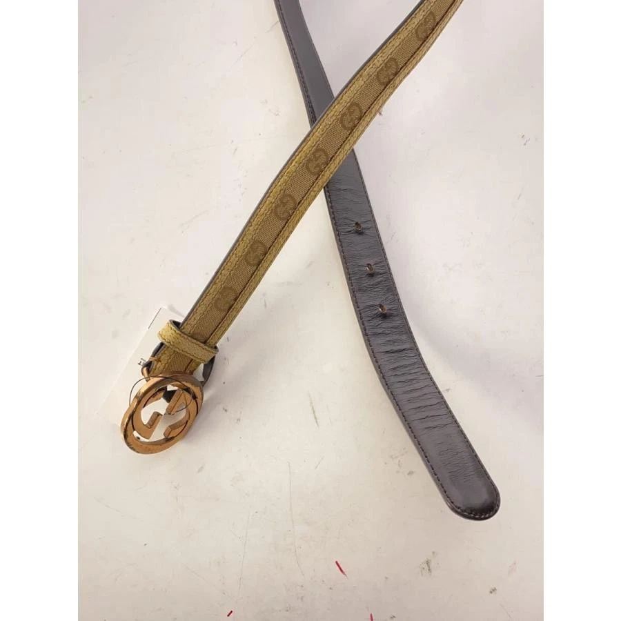 Женский пояс GUCCI с блокировкой кожа/холст многоцветный размер 80/32 101871c - Изображение 2 из 4