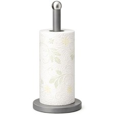 Stainless Steel Grey Coated Kitchen Towel Roll Pole Holder Kitchen Paper Stand