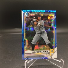 Nick Gonzales 2021 Bowman Draft Sapphire Edition BDC-16 Pittsburgh Pirates