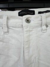 Kendall and Kylie Women's The Drifter High Rise Jean Shorts Sz 5/27 White