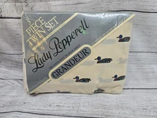 Vintage New Lady Pepperell 3 Piece Twin Set USA HUNTERS DECOY DUCKS