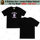 A Bathing Ape x aespa College Relaxed Fit Tee Black 1M73-110-911