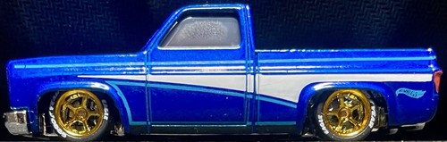 Hot Wheels Blue 83 Chevy Silverado CUSTOM Wheel & Tire Real Riders - Picture 1 of 6