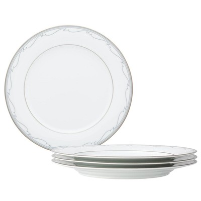 Noritake Satin Flourish Set Of 4 Dinner Plates, 10-1/2