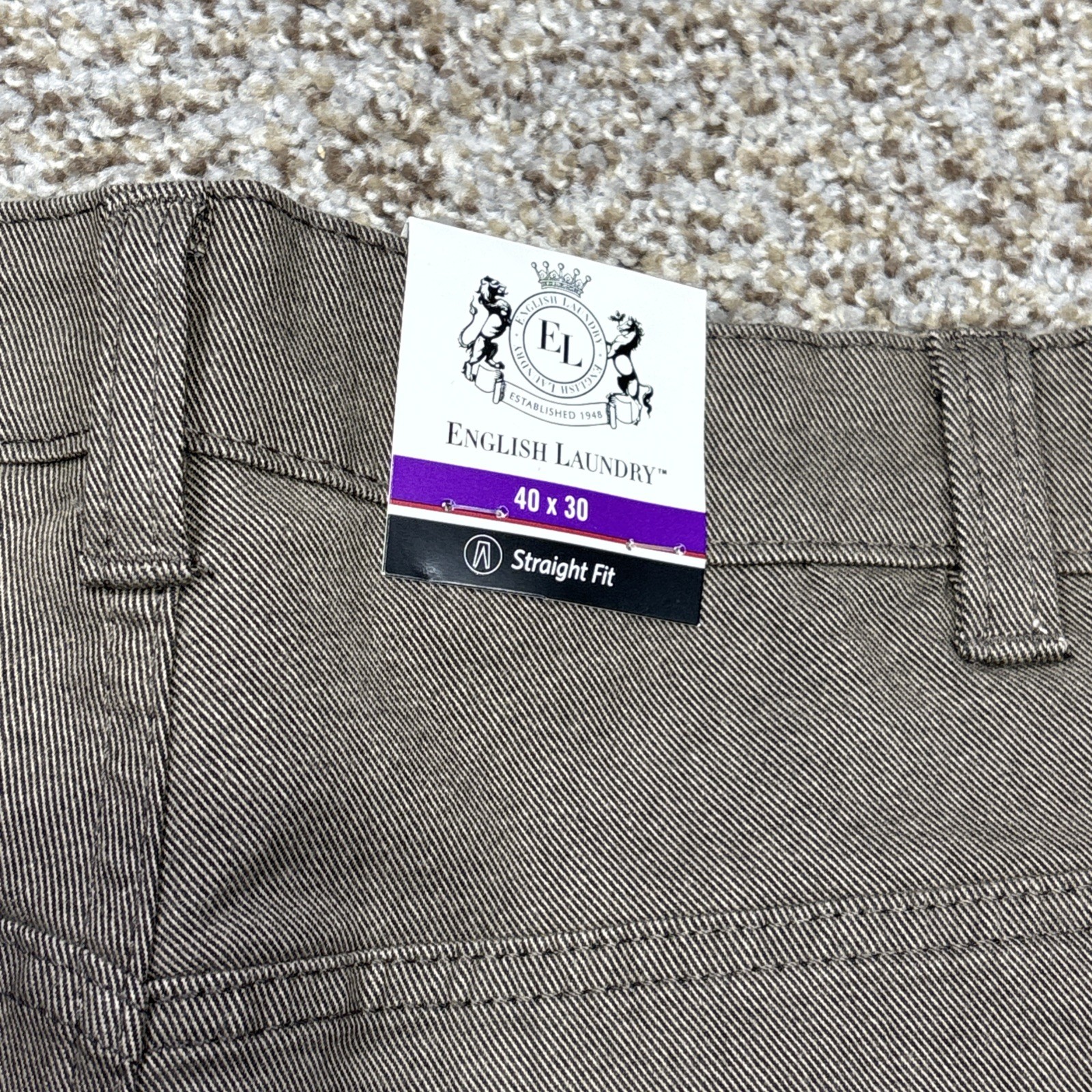 NWT English Laundry Jeans Slim Fit Brown Mens 40x 30 Fits 41 X 29.5 NEW - View 18