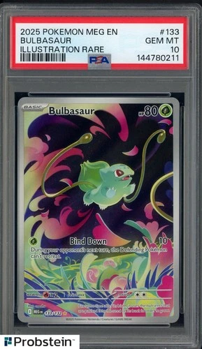 2025 Pokemon MEG EN Illustration Rare #133 Bulbasaur PSA 10 GEM MINT