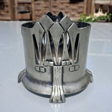 WMF Jugendstil Flaschenhalter / Weink&uuml;hler Albin M&uuml;ller ca. 1904 Zinn versilbert