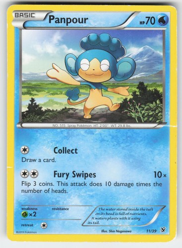 Panpour 11/39 Kalos Starter Set Pokemon Heavily Played